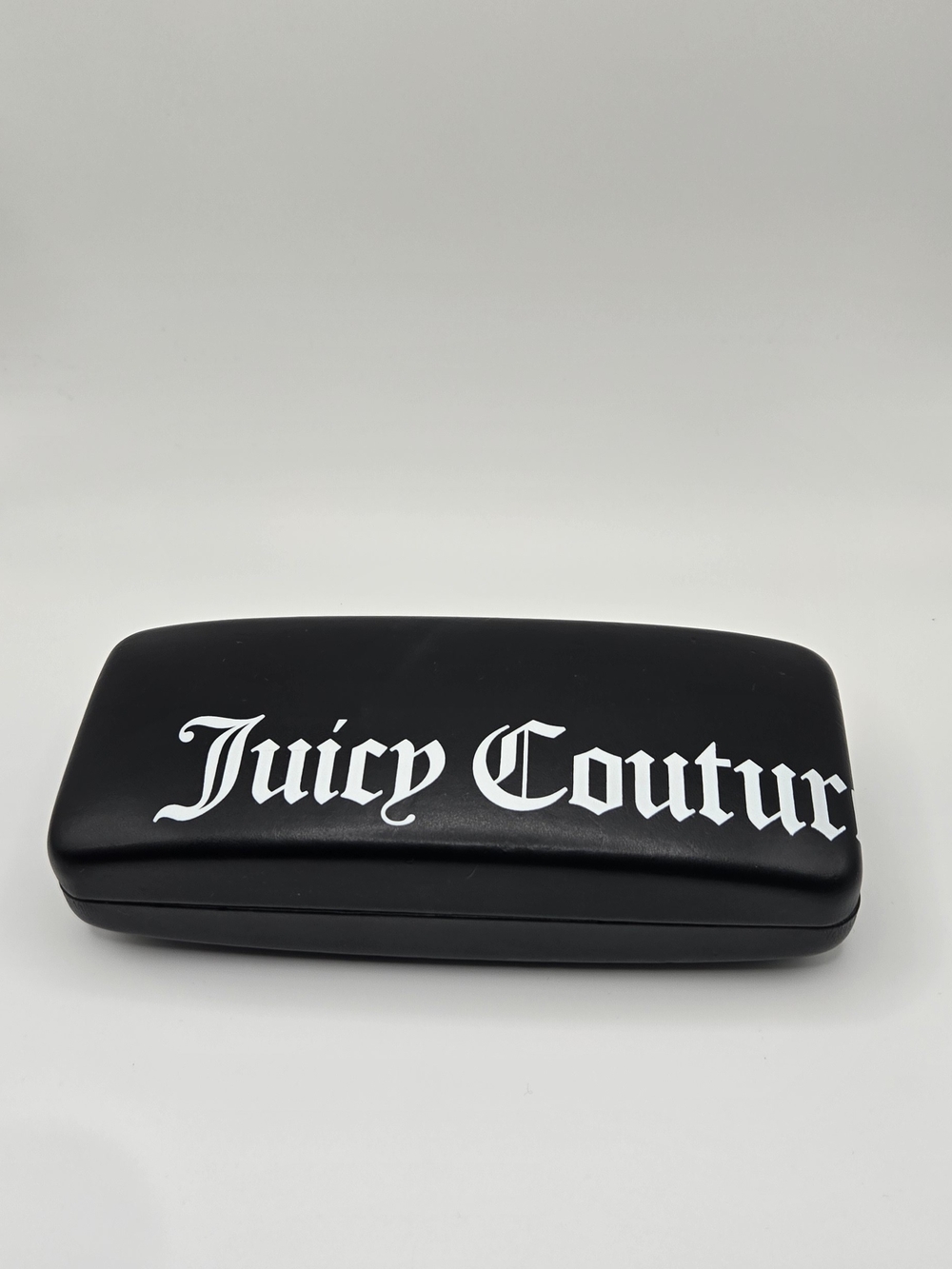 Juicy Couture Hard Black Sunglasses Case Y2K Gothic Old English Logo